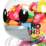 Kidrobot X Noh8 "All <3 Noh8" 8" Rainbow Clear Shell Dunny Filled With Hearts