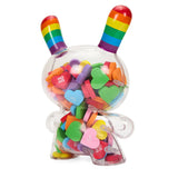 Kidrobot X Noh8 "All <3 Noh8" 8" Rainbow Clear Shell Dunny Filled With Hearts